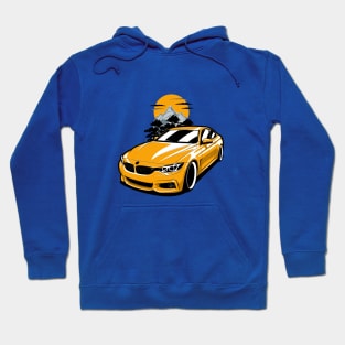 Yellow F82 F32 Coupe In Mountains Hoodie